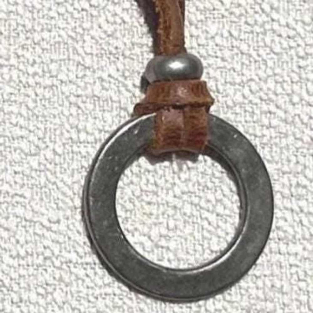Manly Soft Rich Brown Suede Eyeglass Chain: silver loop, Adjustable Lanyard - Picture 2 of 11